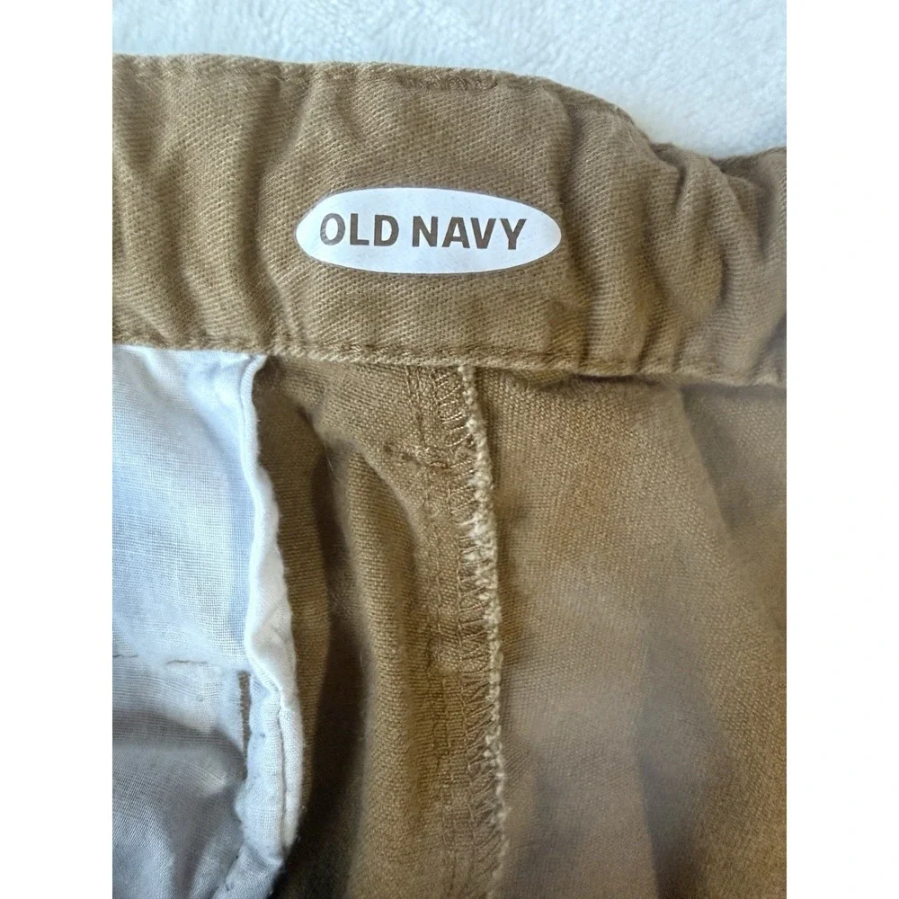 Old Navy Boys Brown Chino Shorts‎ 18 Cotton Adjustable Waist Pockets